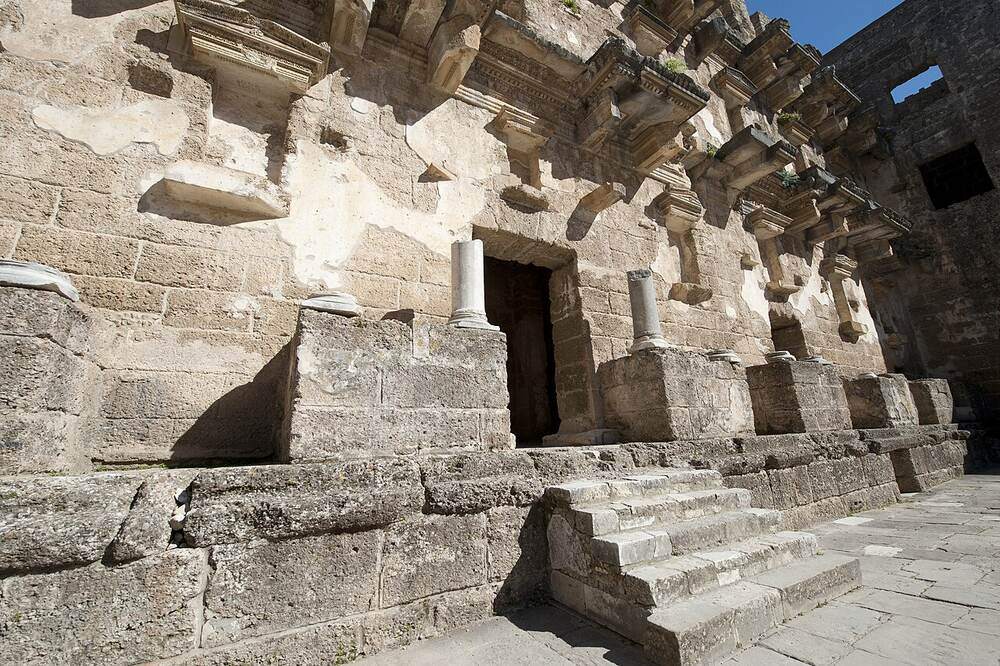 Perge & Aspendos — Aspendos Theatre Scaenae frons central part 4750