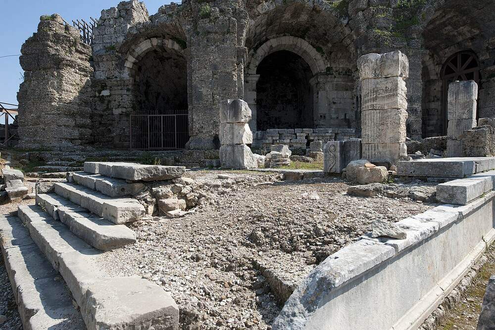 Side & Manavgat — Side Roman theatre outside in 2012 4173